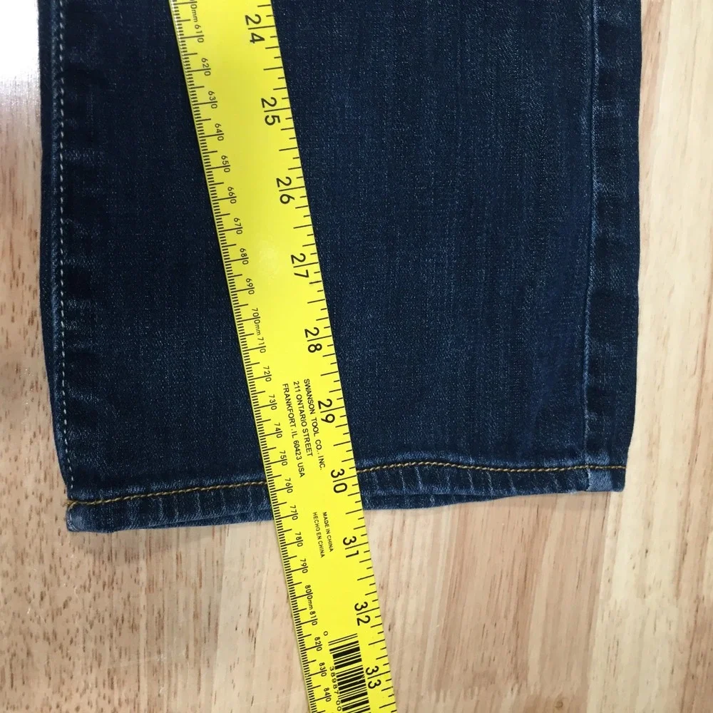 American Eagle Womens Slim Boot Jeans Stretch Size 4 Short Dark Wash Blue